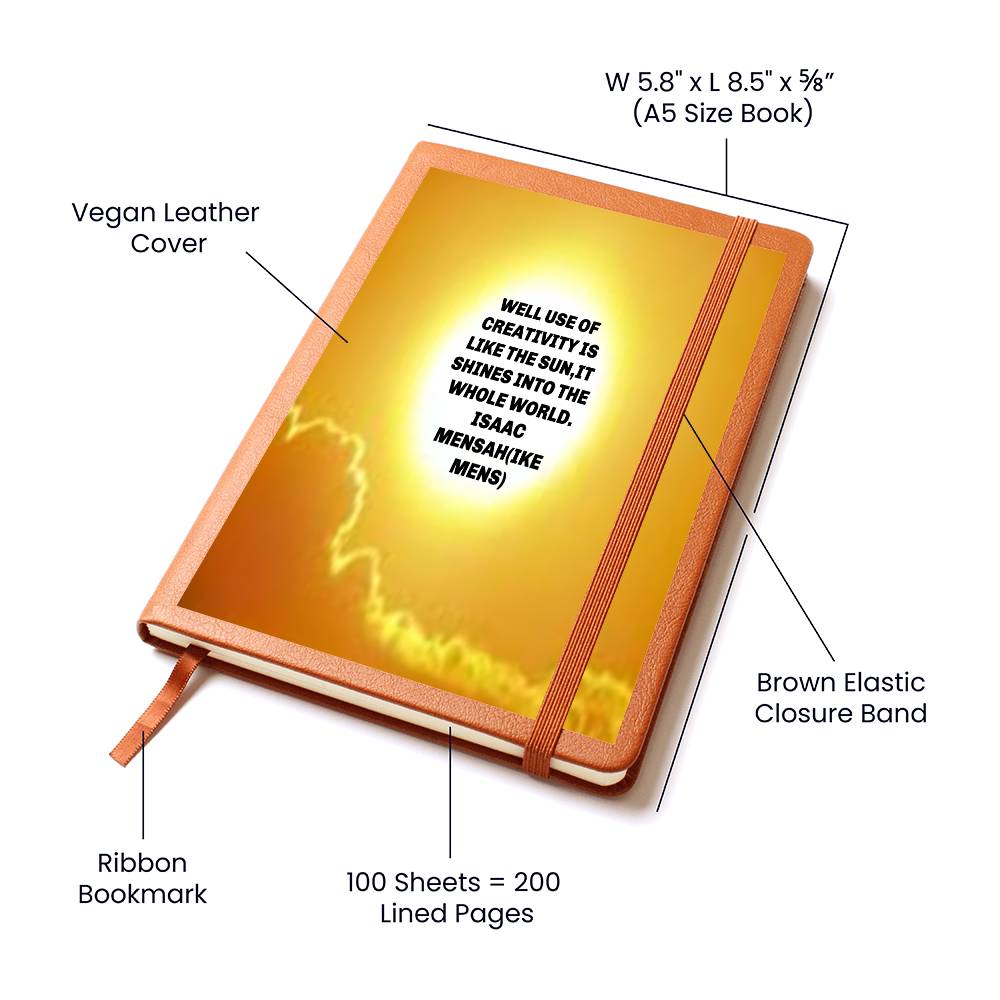IKE MENS QUOTE GRAPHIC LEATHER JOURNAL