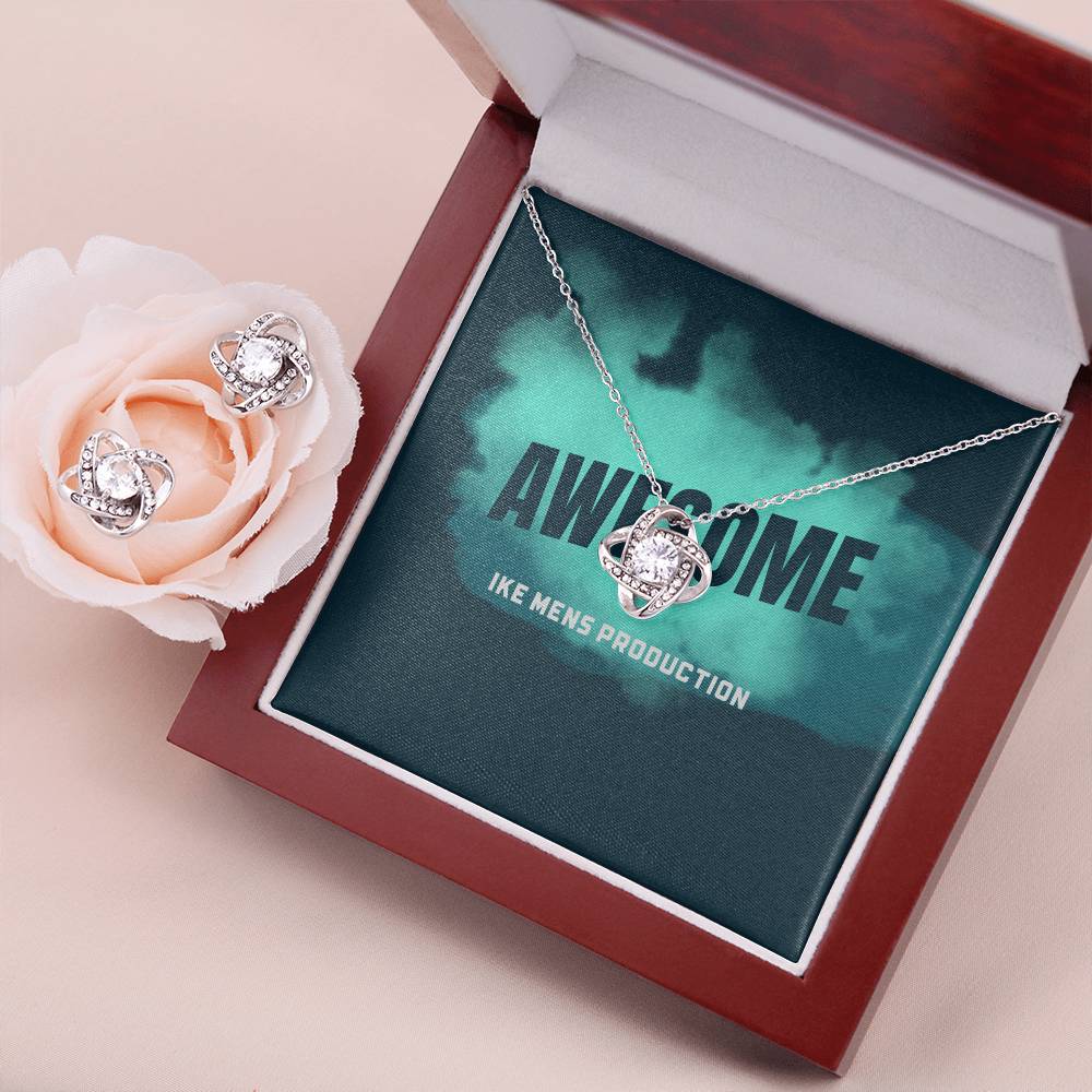 AWESOME Love Knot Earring & Necklace Set