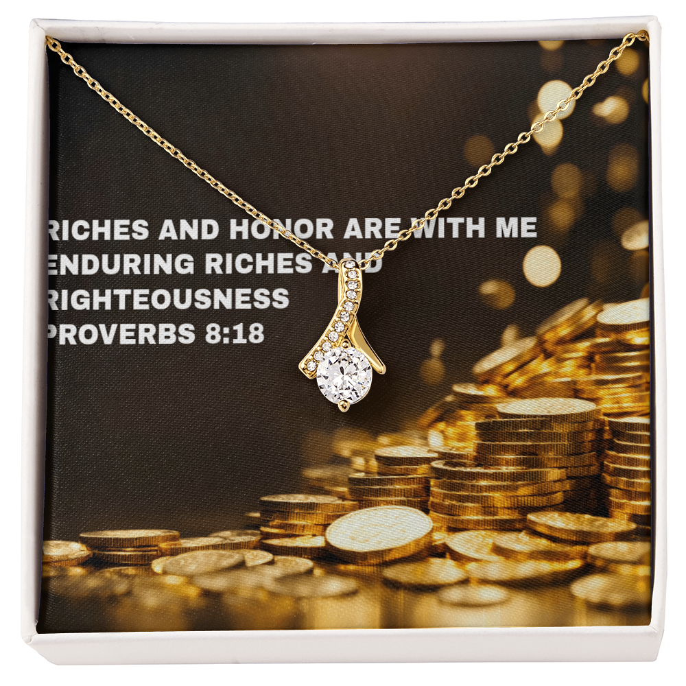 RICHES AND HONOR Alluring Beauty Necklace (Yellow & White Gold Variants)