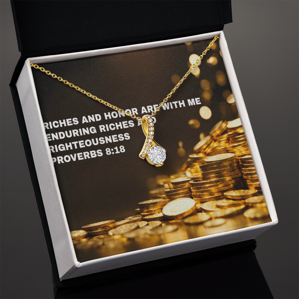 RICHES AND HONOR Alluring Beauty Necklace (Yellow & White Gold Variants)