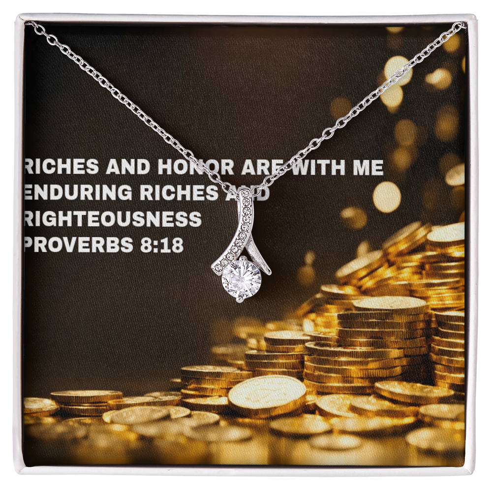 RICHES AND HONOR Alluring Beauty Necklace (Yellow & White Gold Variants)