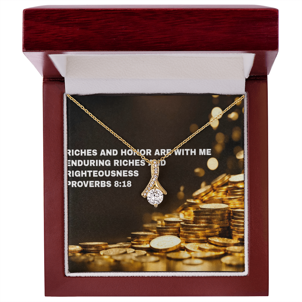 RICHES AND HONOR Alluring Beauty Necklace (Yellow & White Gold Variants)