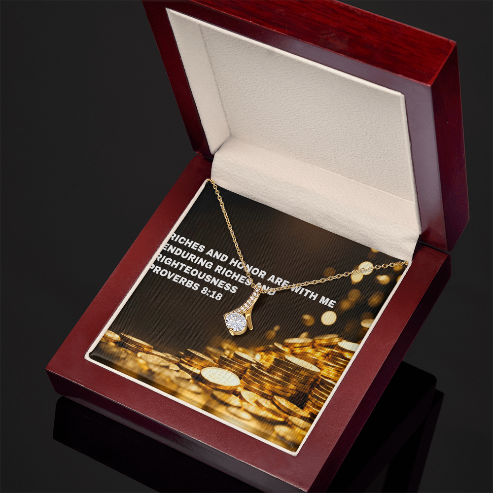 RICHES AND HONOR Alluring Beauty Necklace (Yellow & White Gold Variants)