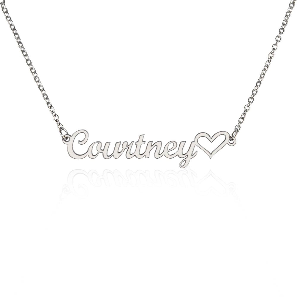 IKE MENS NAME NECKLACE + HEART
