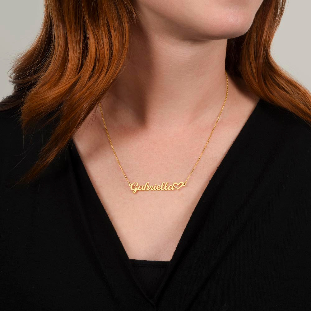 IKE MENS NAME NECKLACE + HEART