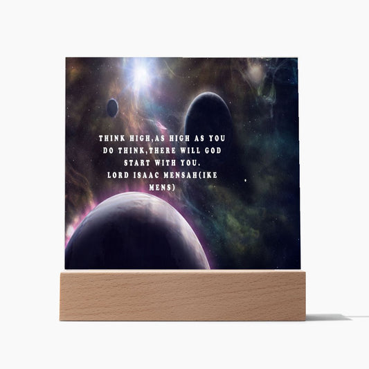 IKE MENS Quote Acrylic Square Plaque