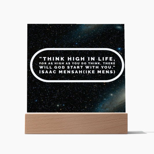 IKE MENS Quote Acrylic Square Plaque