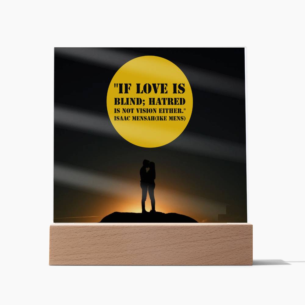 IKE MENS Quote Acrylic Square Plaque