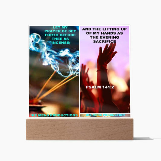 IKE MENS Scripture Collage Acrylic Square Plaque