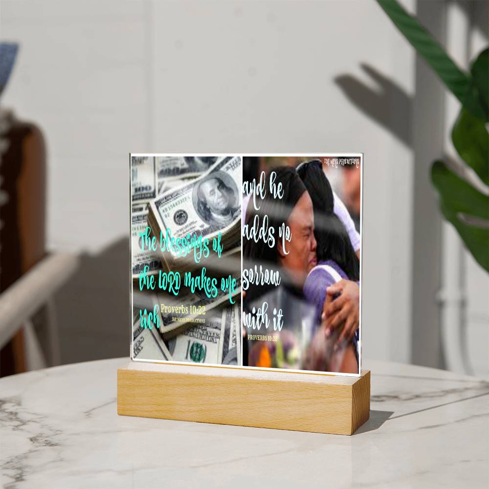 IKE MENS Scripture Collage Acrylic Square Plaque