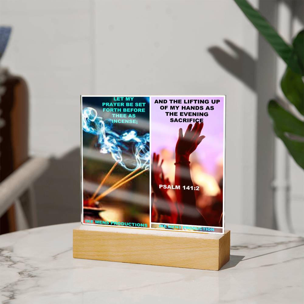 IKE MENS Scripture Collage Acrylic Square Plaque