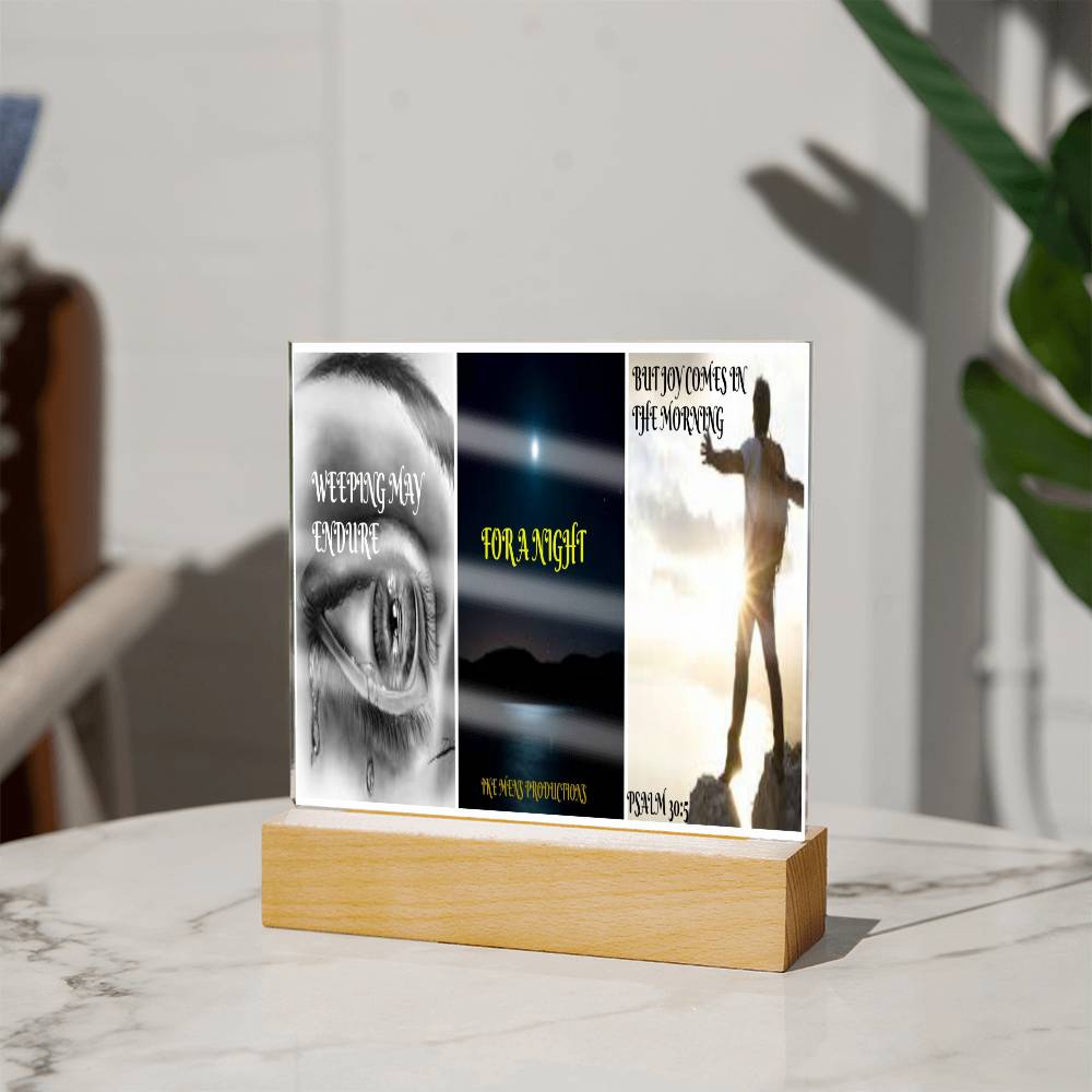 IKE MENS Scripture Collage Acrylic Square Plaque