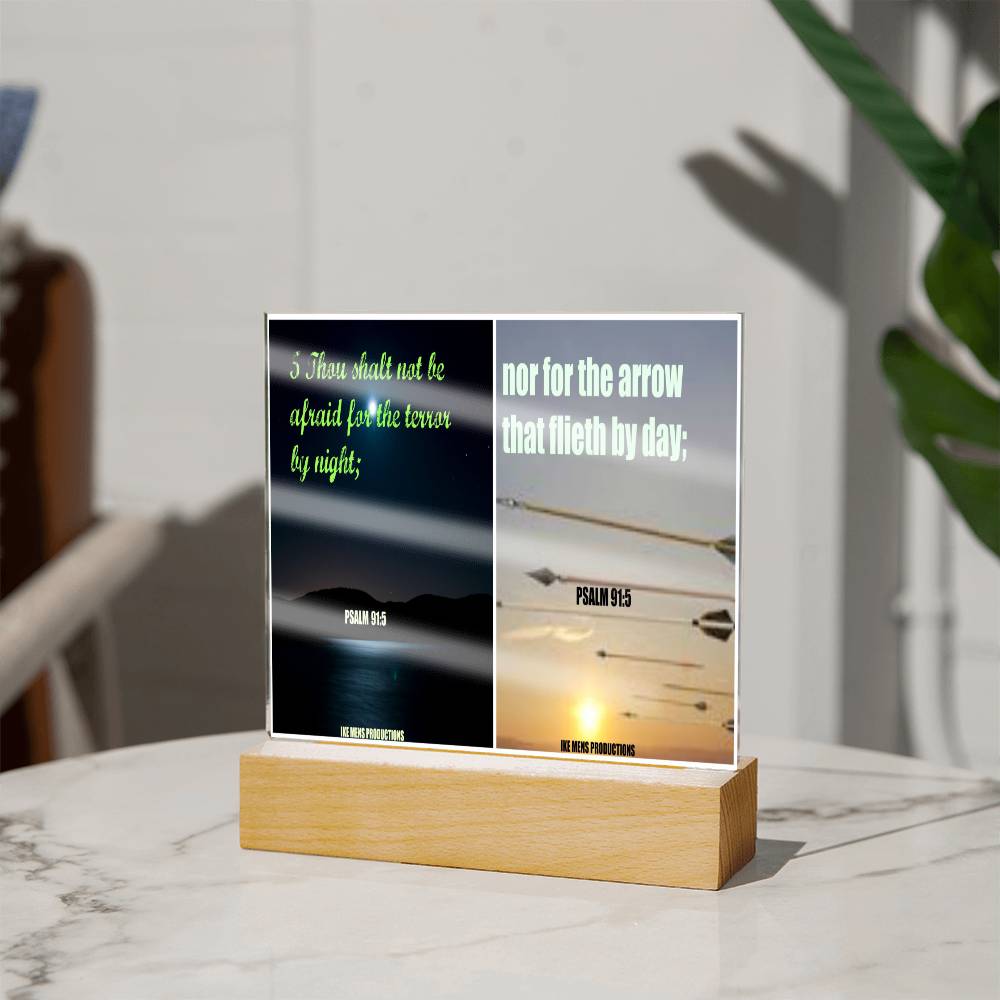 IKE MENS Scripture Collage Acrylic Square Plaque