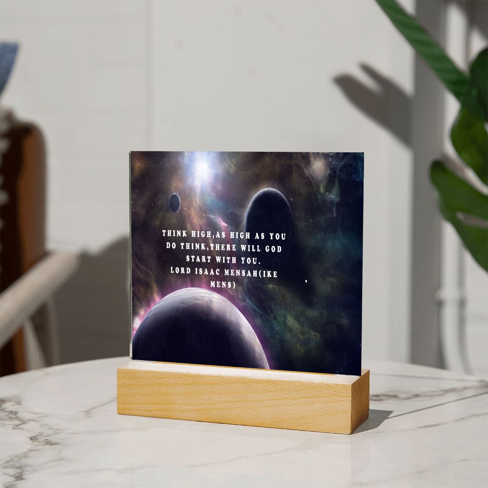 IKE MENS Quote Acrylic Square Plaque