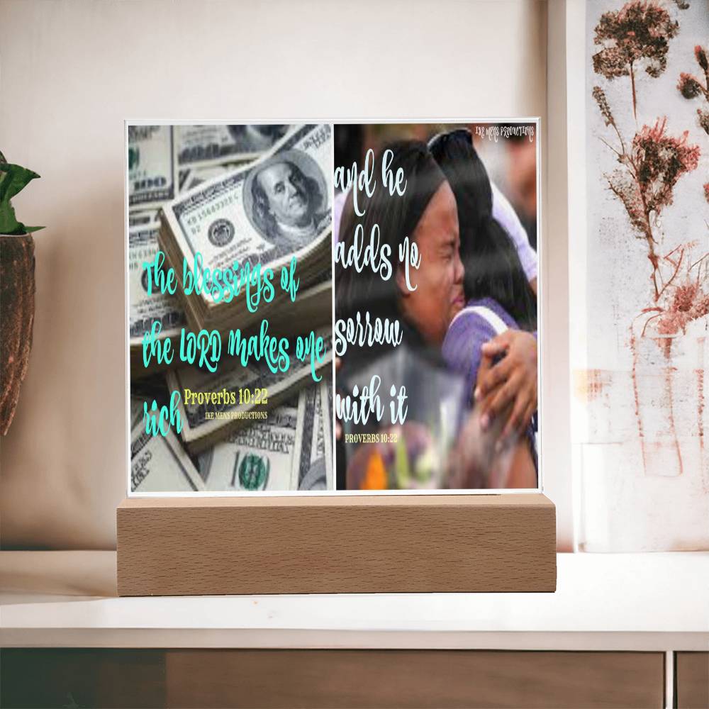 IKE MENS Scripture Collage Acrylic Square Plaque