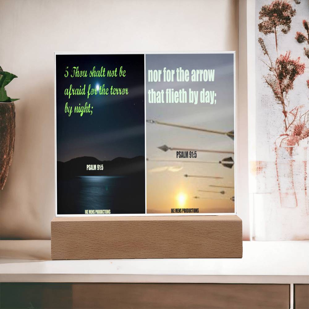 IKE MENS Scripture Collage Acrylic Square Plaque