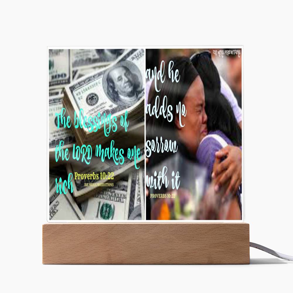 IKE MENS Scripture Collage Acrylic Square Plaque