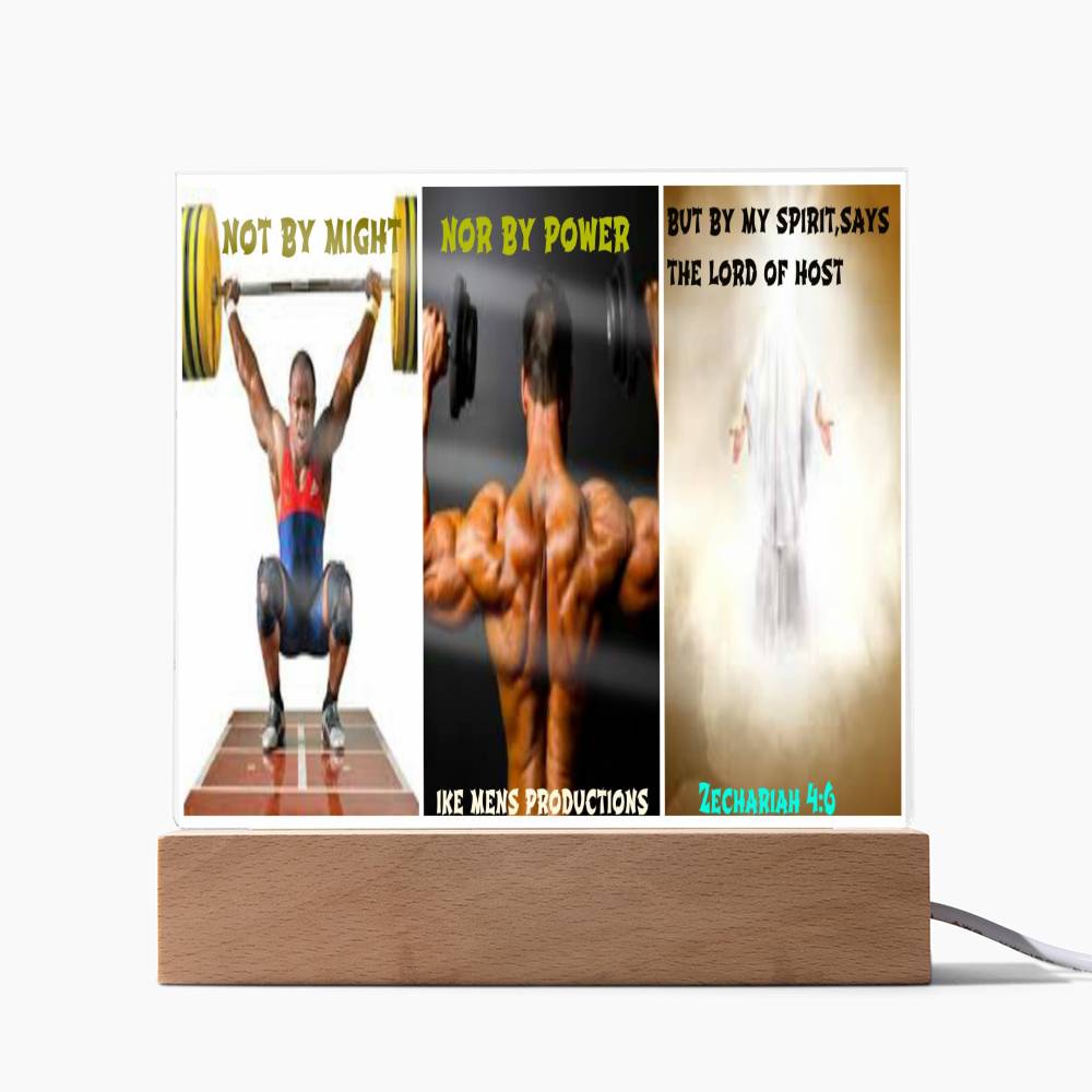 IKE MENS Scripture Collage Acrylic Square Plaque