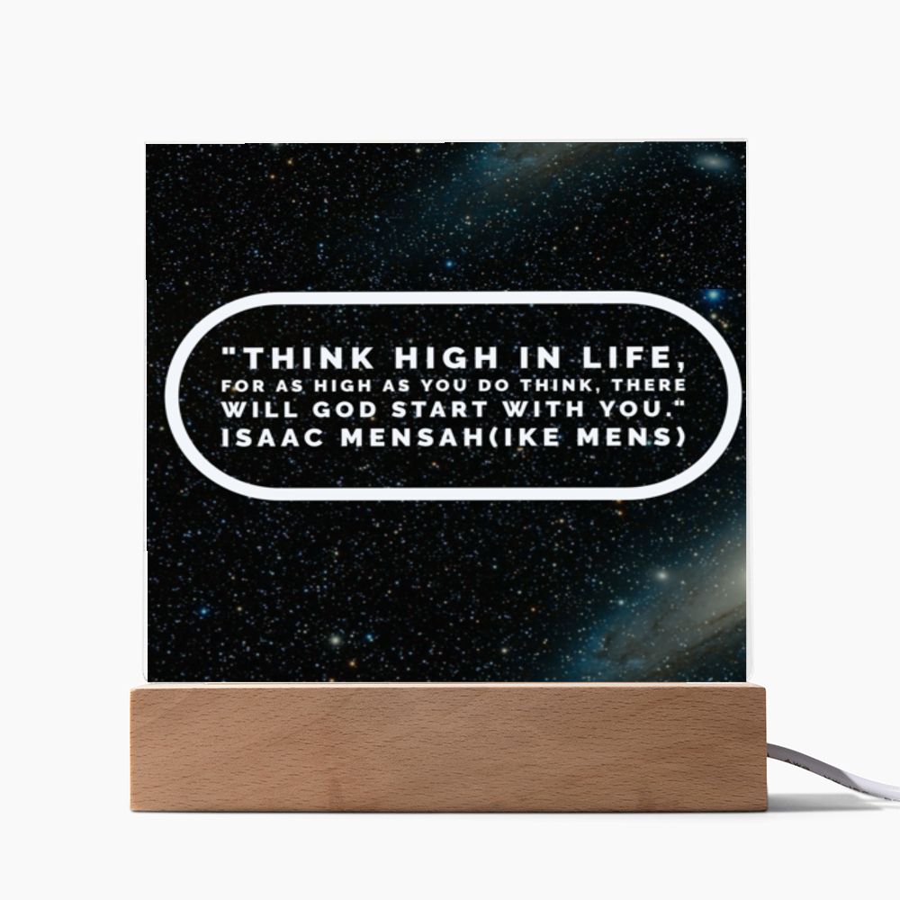 IKE MENS Quote Acrylic Square Plaque