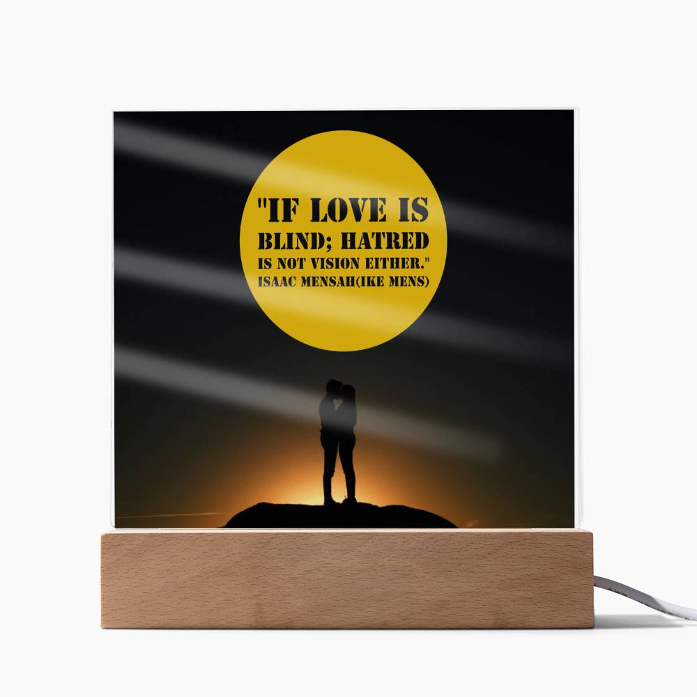 IKE MENS Quote Acrylic Square Plaque
