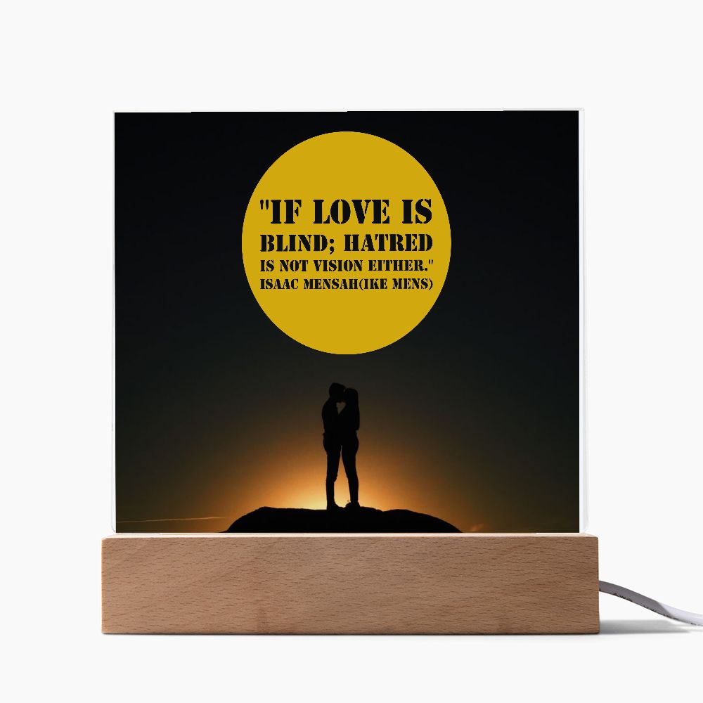 IKE MENS Quote Acrylic Square Plaque