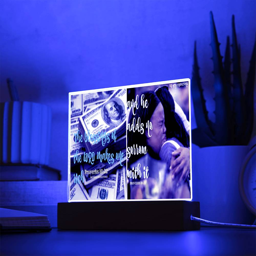 IKE MENS Scripture Collage Acrylic Square Plaque