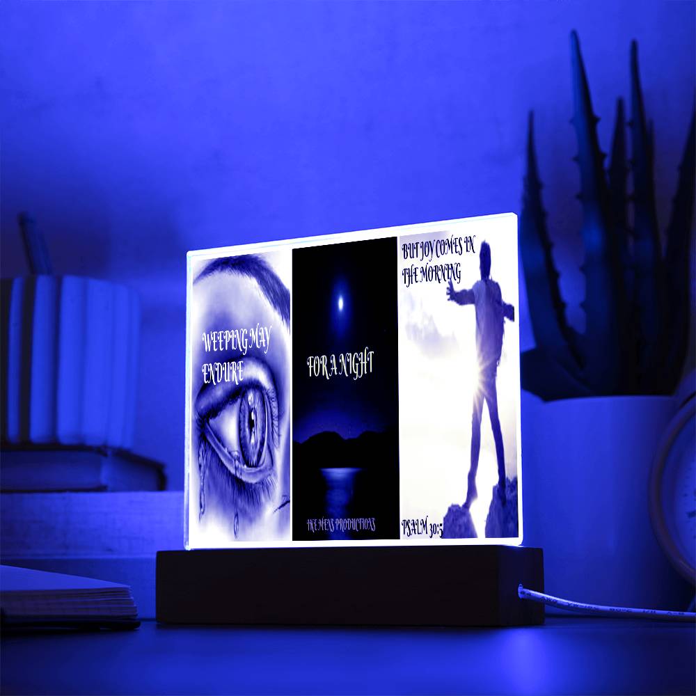 IKE MENS Scripture Collage Acrylic Square Plaque