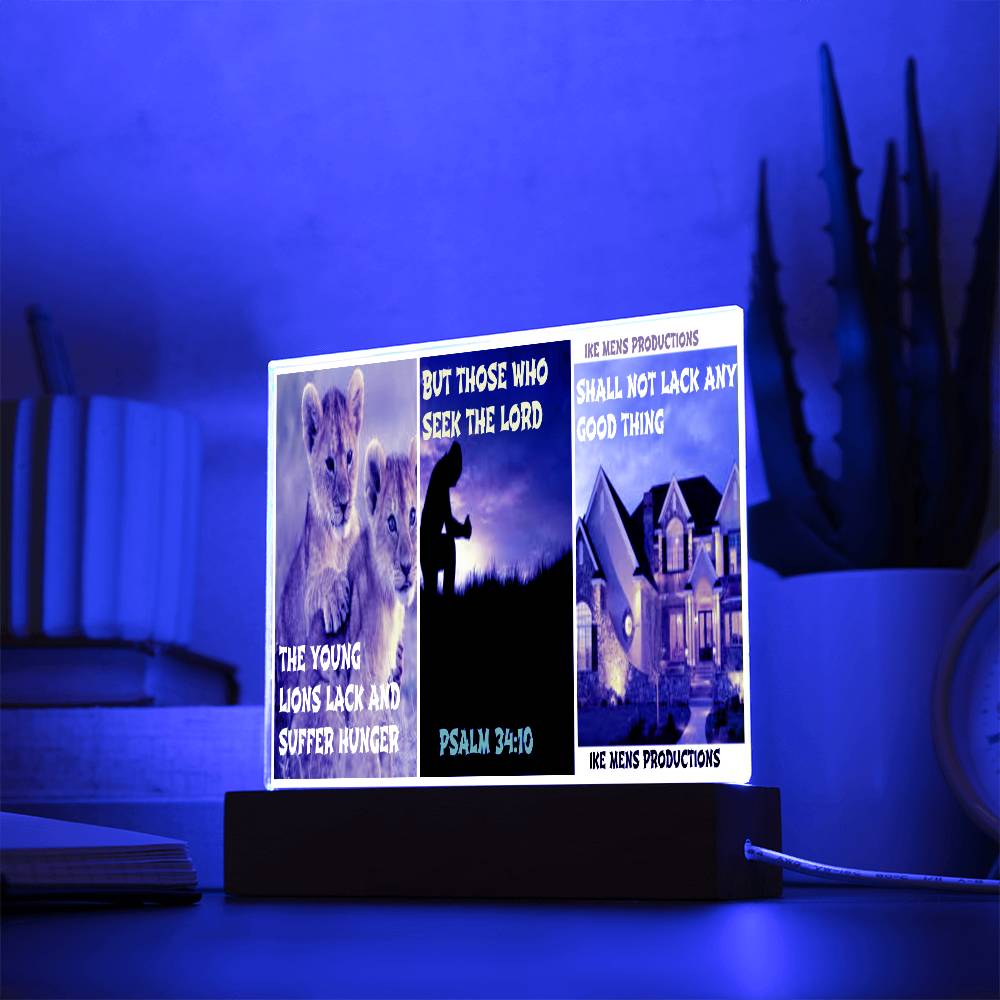 IKE MENS Scripture Collage Acrylic Square Plaque
