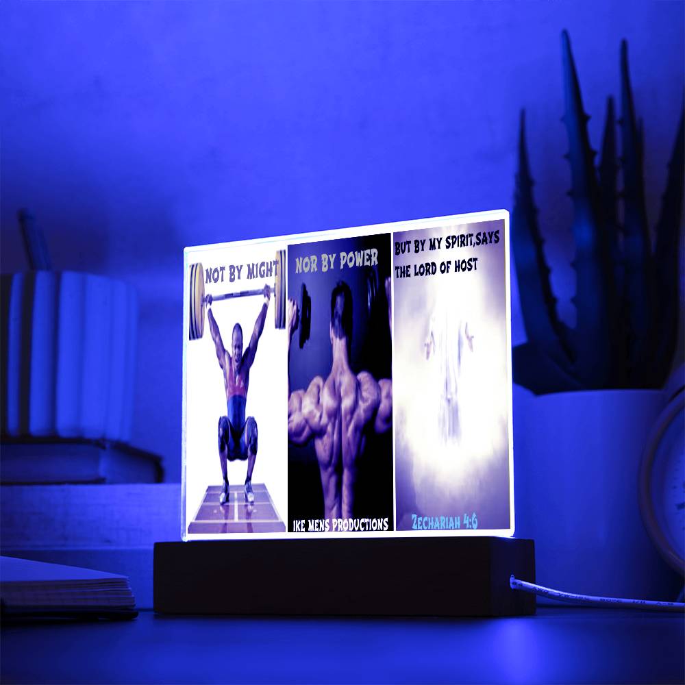 IKE MENS Scripture Collage Acrylic Square Plaque