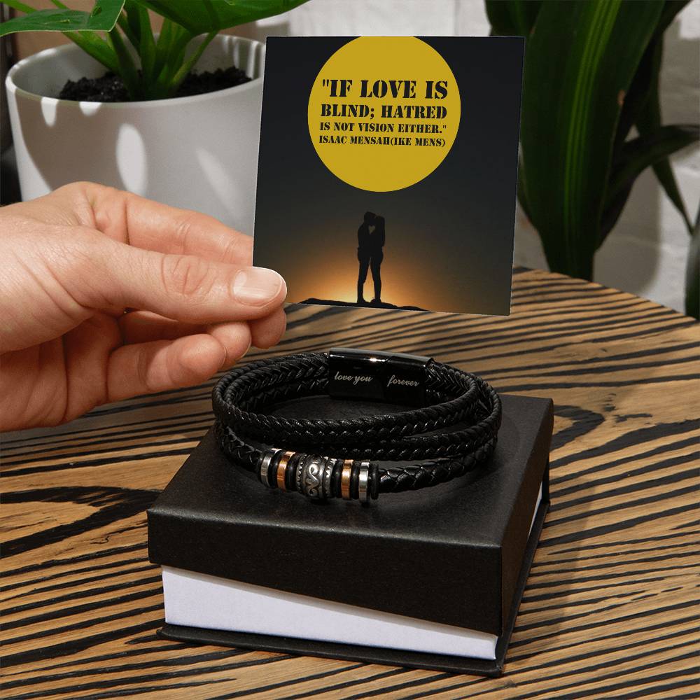 IKE MENS Quote Love You Forever Bracelet