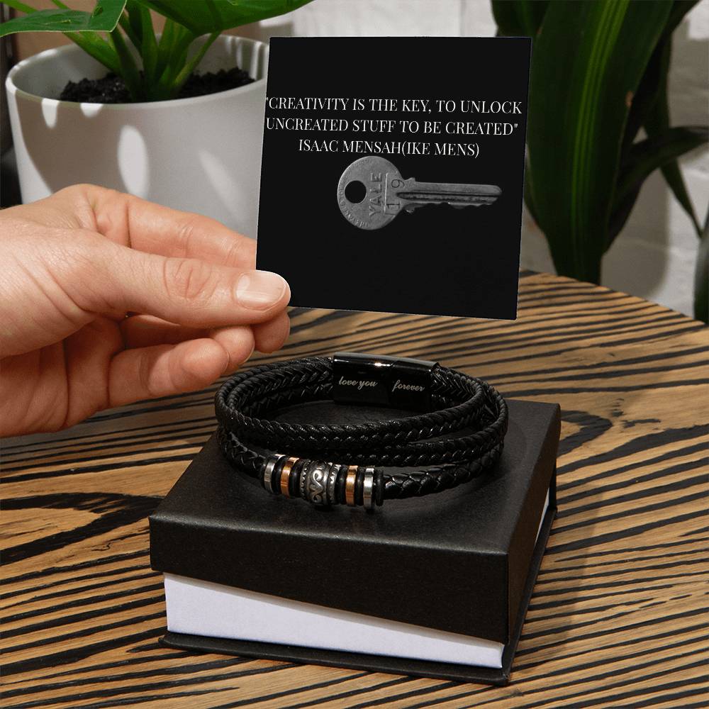 IKE MENS Quote Love You Forever Bracelet