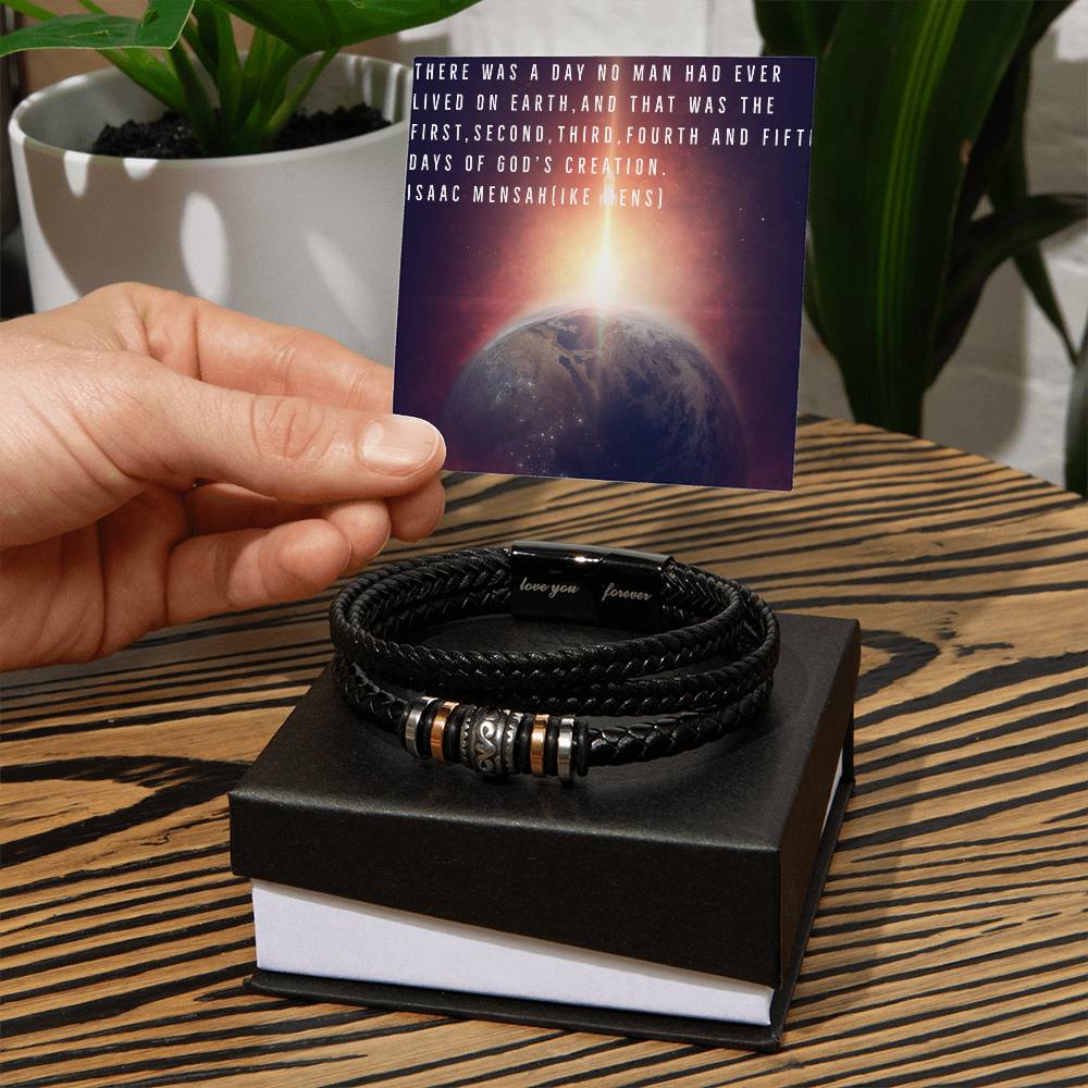 IKE MENS Quote Love You Forever Bracelet