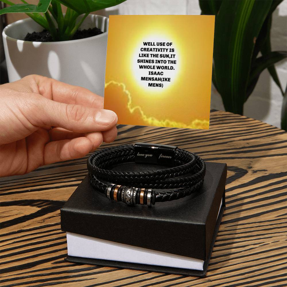 IKE MENS Quote Love You Forever Bracelet