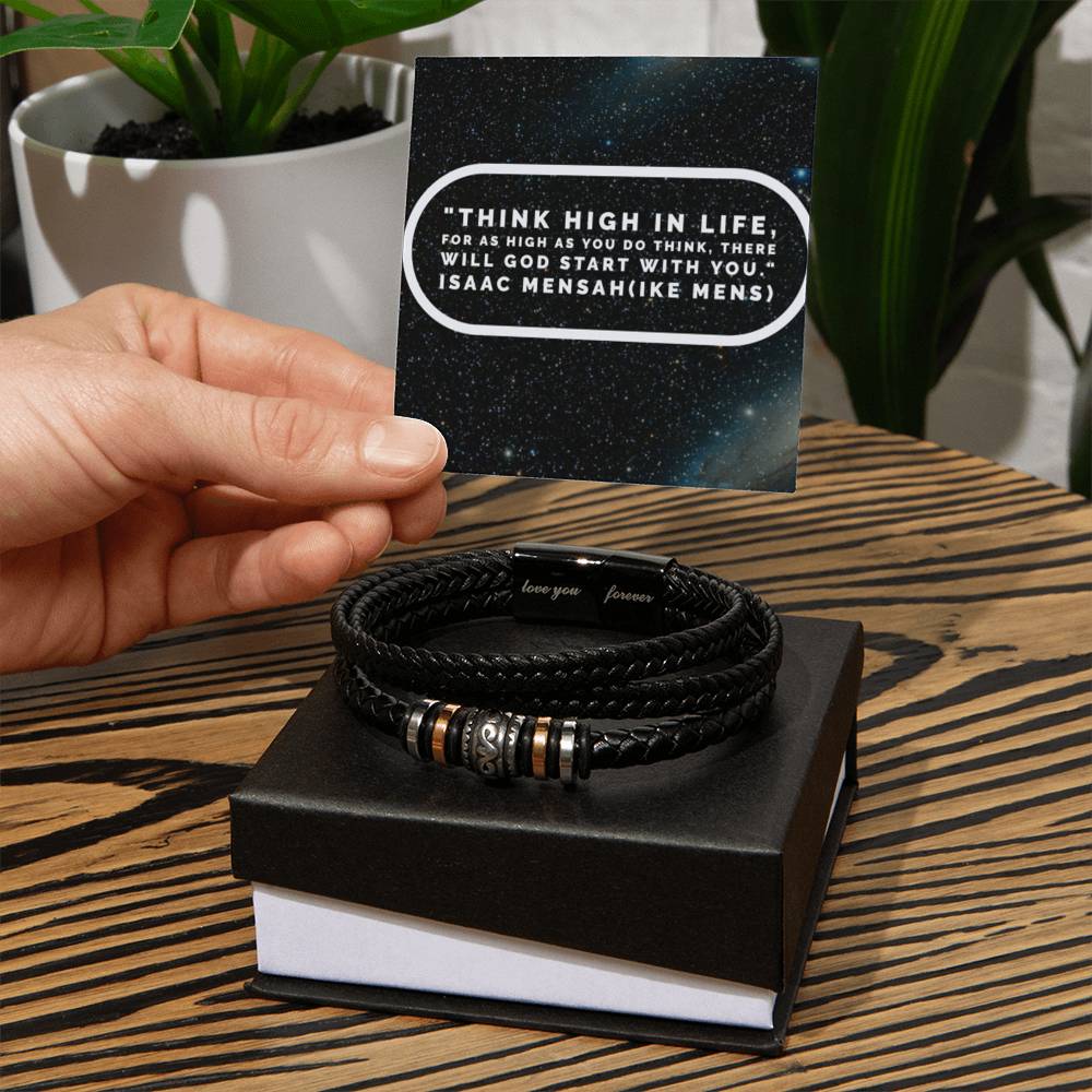 IKE MENS Quote Love You Forever Bracelet