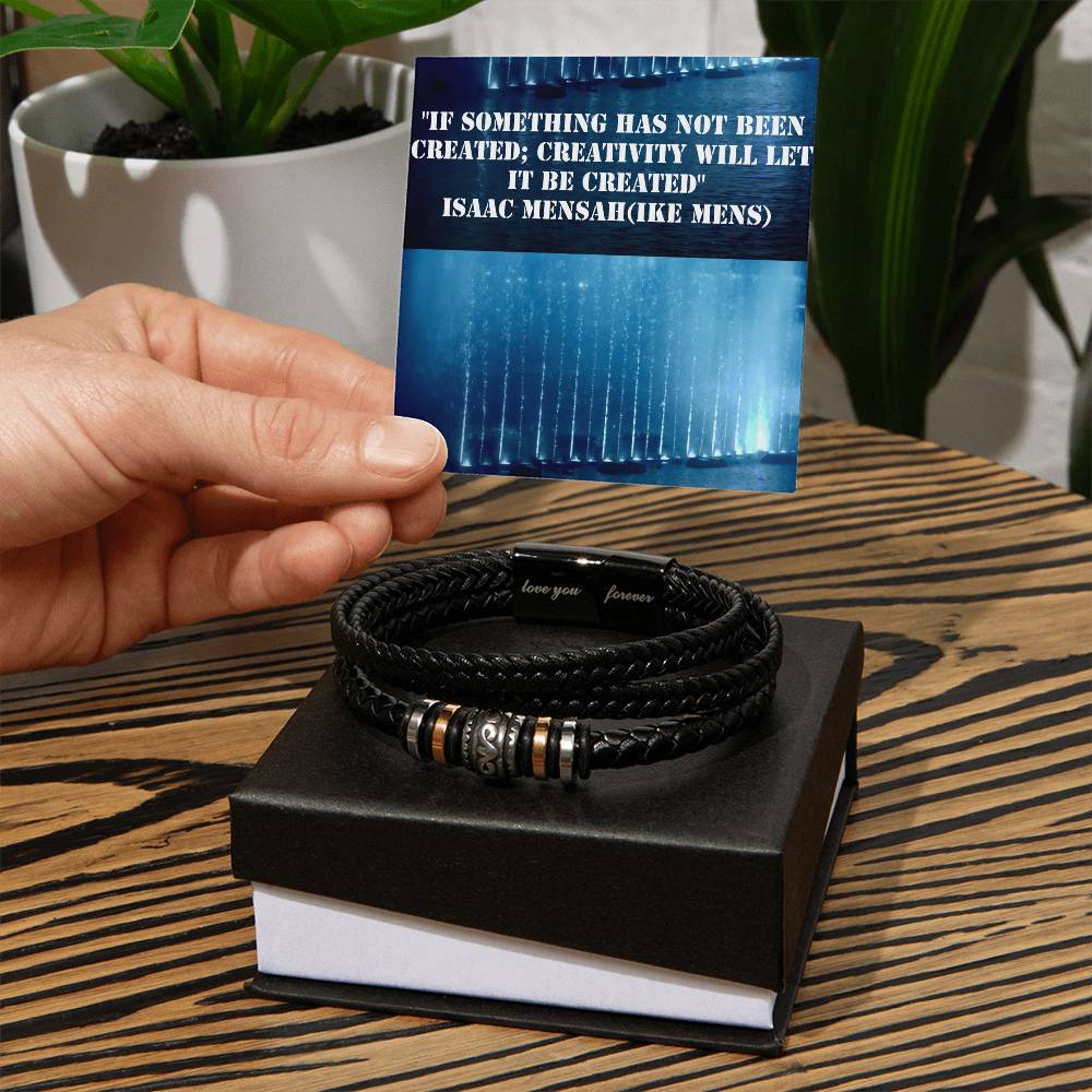 IKE MENS Quote Love You Forever Bracelet