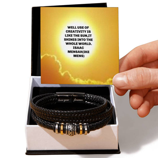 IKE MENS Quote Love You Forever Bracelet