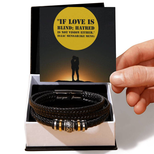 IKE MENS Quote Love You Forever Bracelet