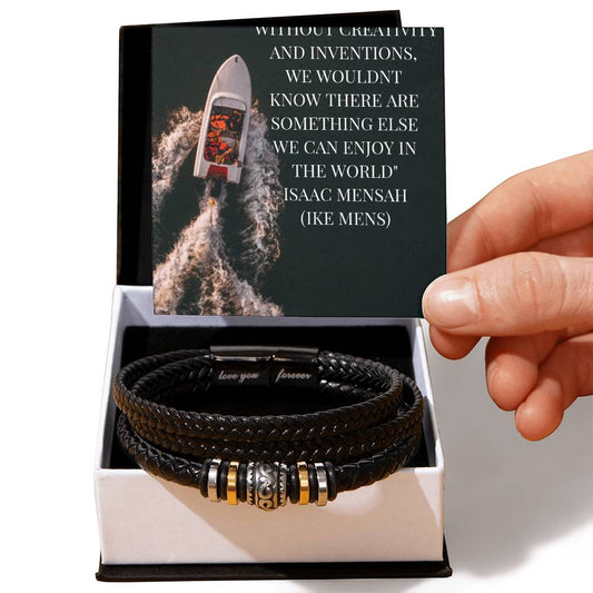 IKE MENS Quote Love You Forever Bracelet