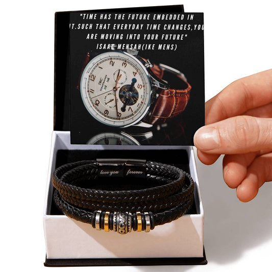 IKE MENS Quote Love You Forever Bracelet
