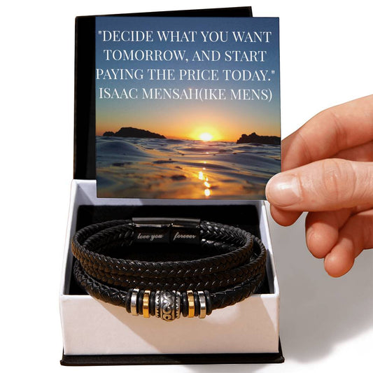 IKE MENS Quote Love You Forever Bracelet