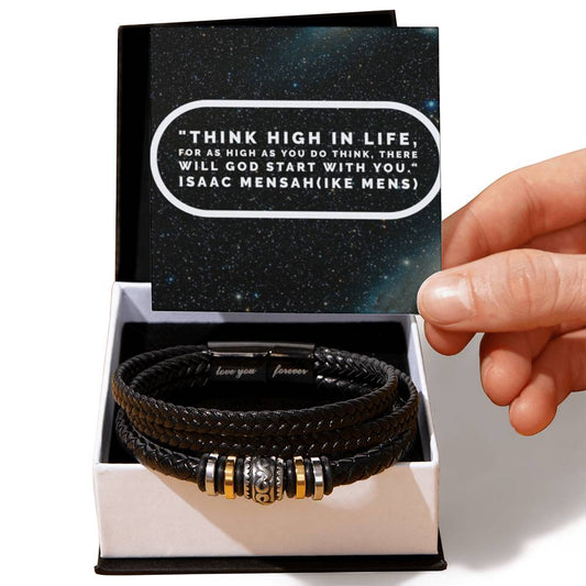 IKE MENS Quote Love You Forever Bracelet