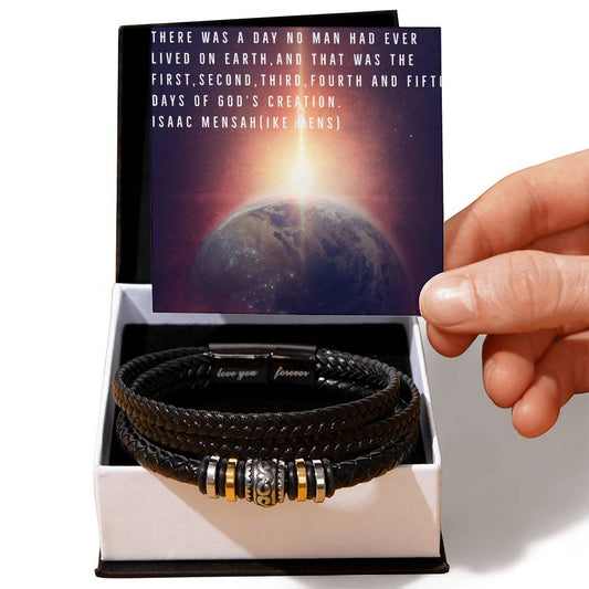 IKE MENS Quote Love You Forever Bracelet