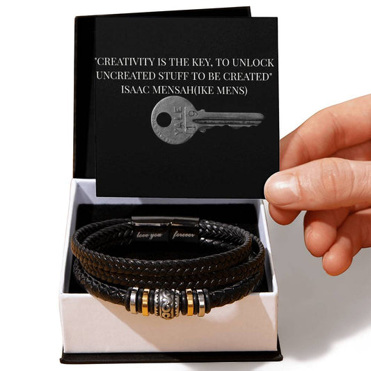 IKE MENS Quote Love You Forever Bracelet