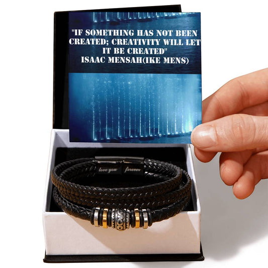 IKE MENS Quote Love You Forever Bracelet