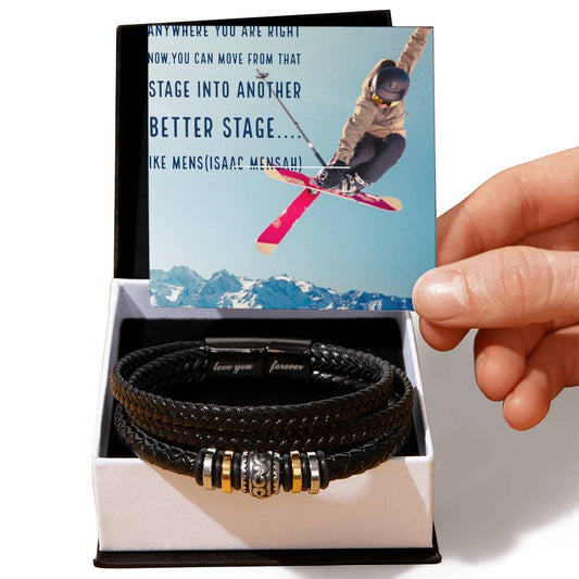 IKE MENS Quote Love You Forever Bracelet