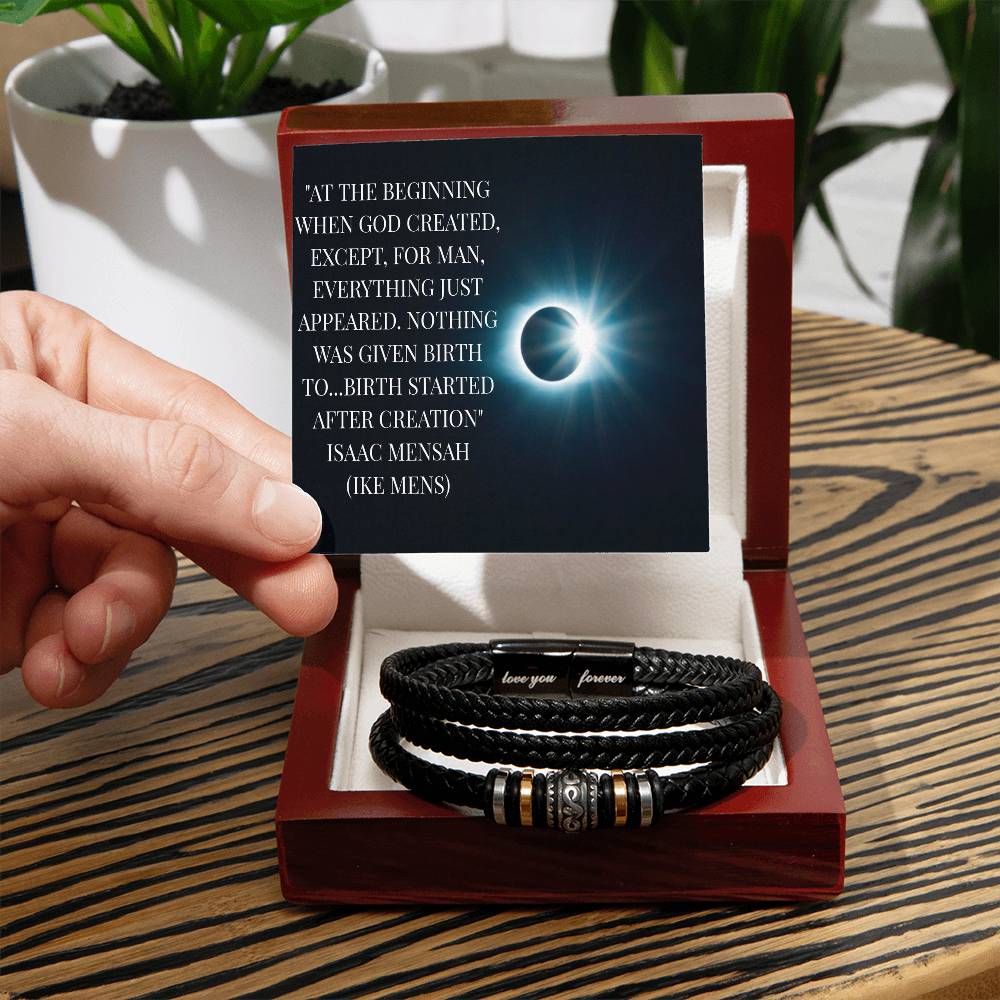 IKE MENS QUOTE LOVE YOU FOREVER  BRACELET