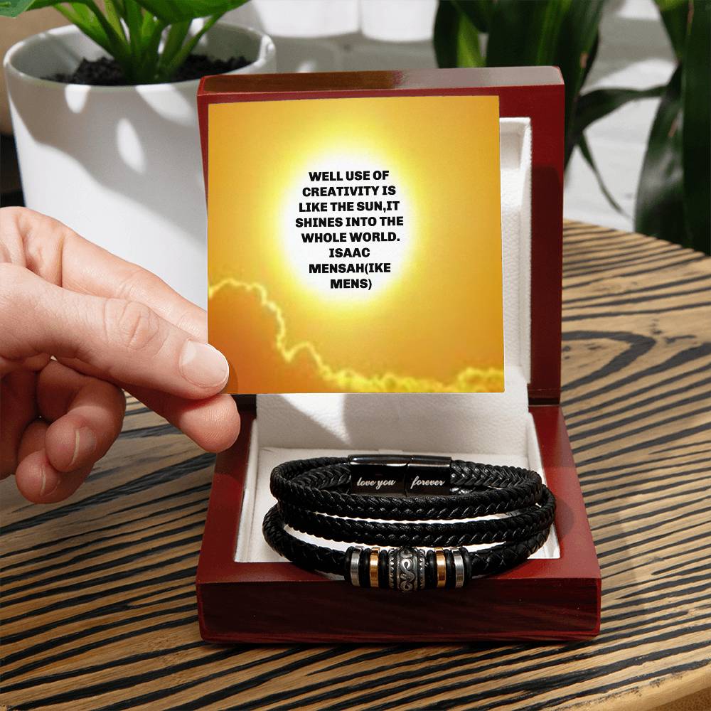IKE MENS Quote Love You Forever Bracelet