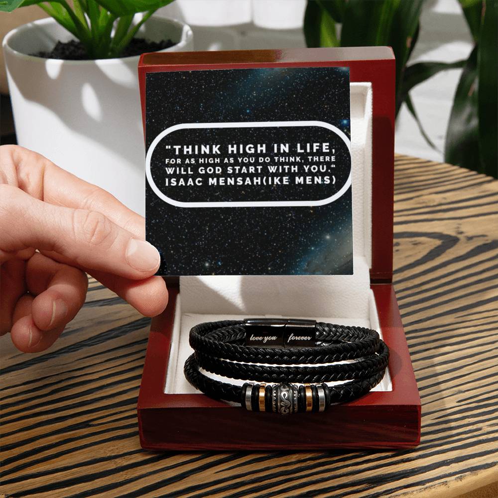 IKE MENS Quote Love You Forever Bracelet