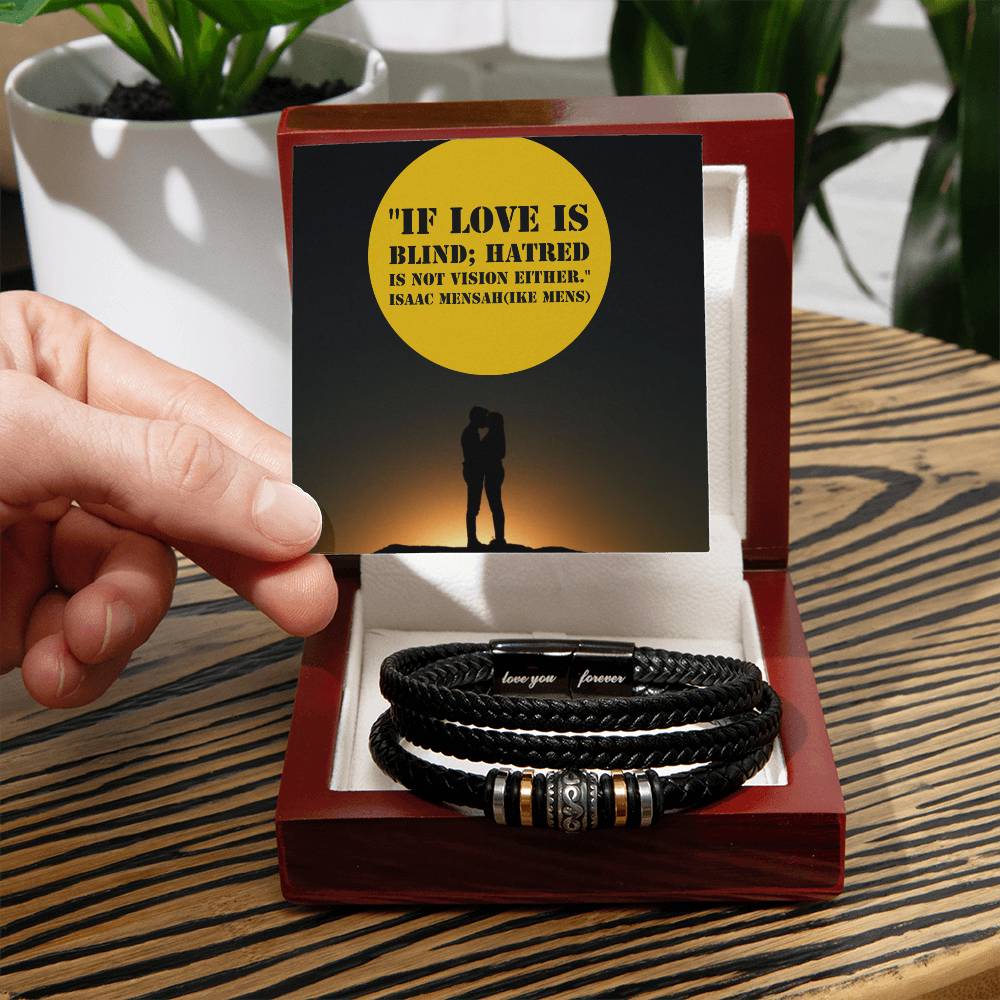 IKE MENS Quote Love You Forever Bracelet