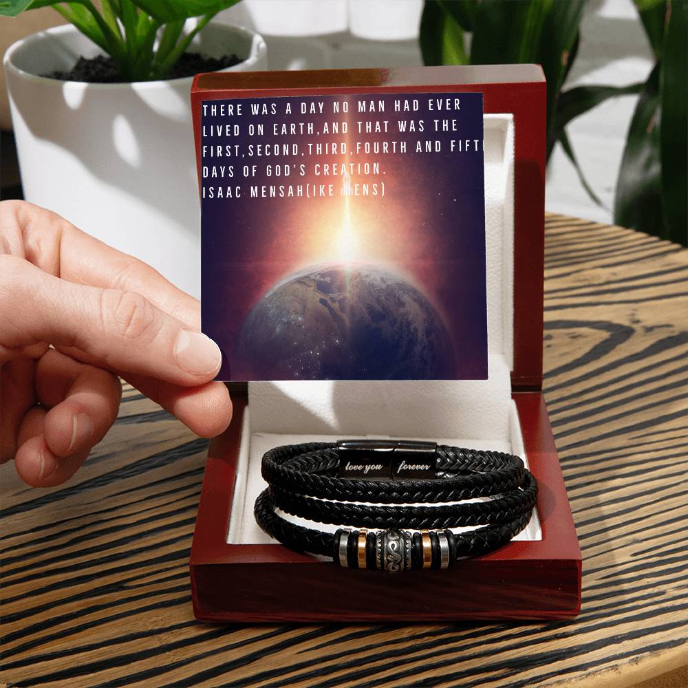 IKE MENS Quote Love You Forever Bracelet